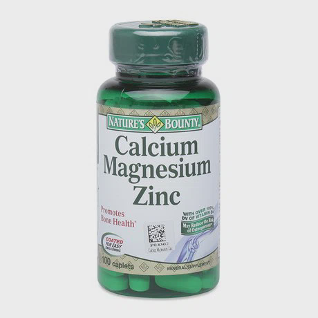 Thực phẩm bổ sung khoáng chất giúp xương chắc khỏe, ngừa loãng xương Nature's Bounty Calcium Magnesium Zinc (100 viên/hộp)