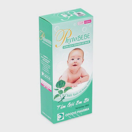 Dung dịch tắm rôm sảy em bé PhytoBEBE (Chai 100ml)