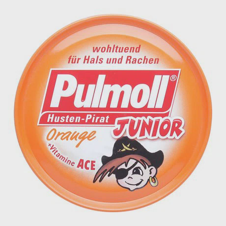 Kẹo ngậm ho hương cam Pulmoll Orange Junior hộp 50g