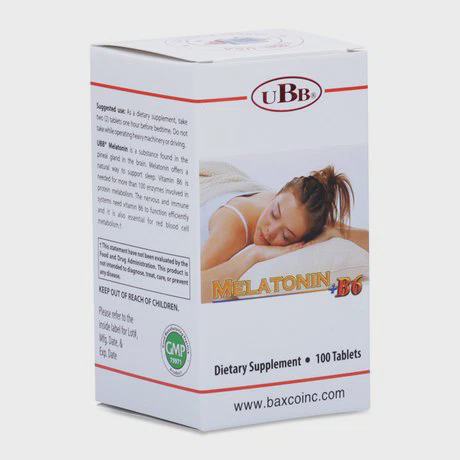 Thực phẩm chức năng hỗ trợ các triệu chứng mất ngủ Melatonin + B6 (100 viên/lọ)