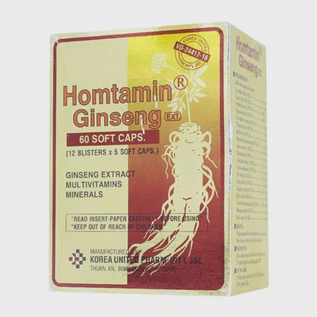 Homtamin Ginseng Gold (12Vi x 5Vien)