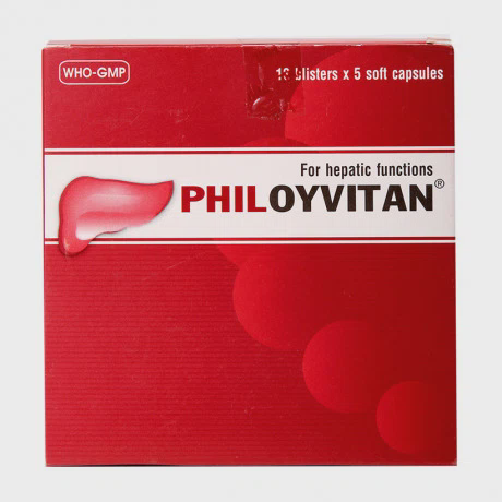 Thuốc điều trị các bệnh về gan Philoyvitan (12 vỉ x 5 viên/hộp)