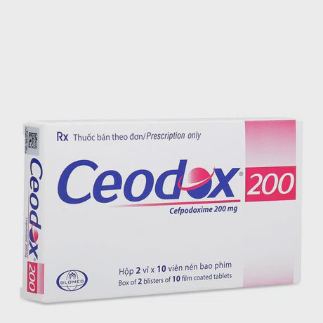 Thuốc điều trị các nhiễm khuẩn thể nhẹ và vừa do vi khuẩn nhạy cảm gây ra Ceodox 200mg (20 viên/hộp)