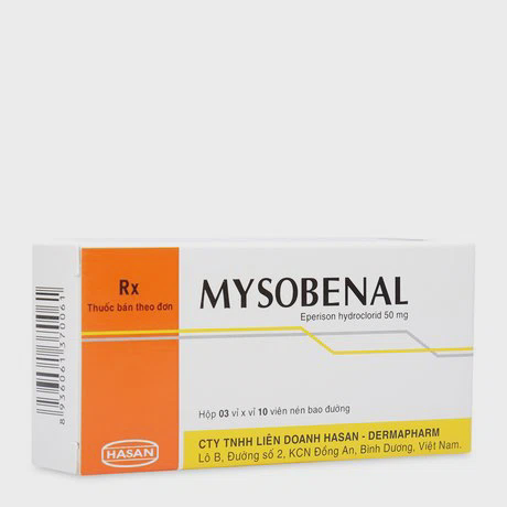Viên bao đường Mysobenal điều trị chứng tăng trương lực cơ (3 vỉ x 10 viên)