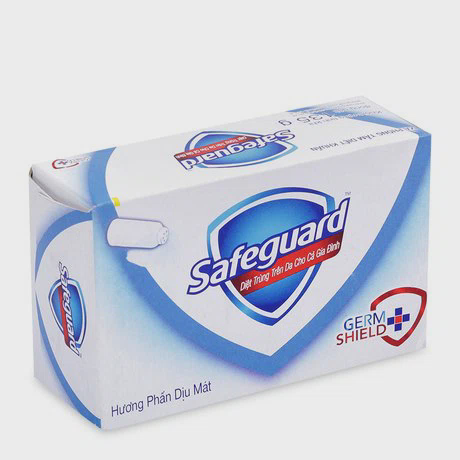 Xà phòng Safeguard Pure White Bar Soap - hương phấn dịu mát (Hộp 135g)