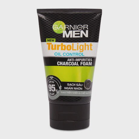 Sữa rửa mặt nam sạch sâu ngăn nhờn Garnier Turbo Light (100ml)