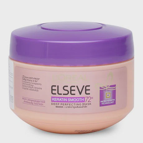 Kem ủ dưỡng tóc suôn mượt suốt 72 giờ Loreal Keratin Smooth (220ml)