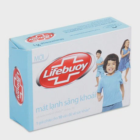 Xà bông cục mát lạnh sảng khoái Lifebuoy (90g)