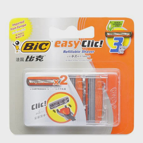 Lưỡi dao cạo Bic Easy Clic (2 lưỡi/vỉ)