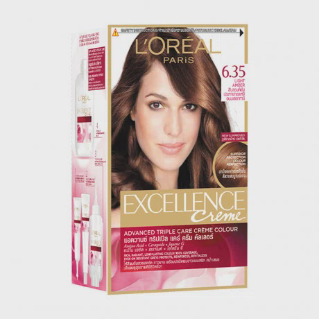 Kem nhuộm dưỡng tóc phủ bạc màu 6.35 nâu socola L'Oreal Excellence Crème