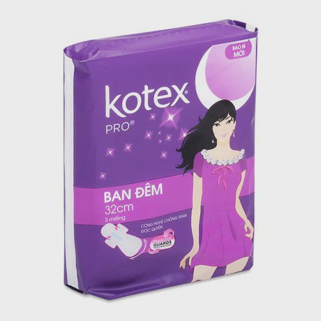 Băng vệ sinh siêu mỏng cánh ban đêm Kotex Pro (3 miếng/gói)
