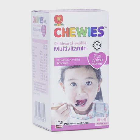 Thực phẩm chức năng bổ sung Vitamin Chewies Multivitamin Plus Lysine (30 viên/hộp)