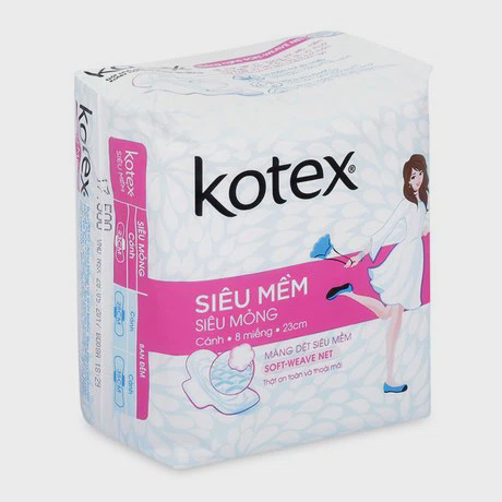 Băng vệ sinh siêu mềm siêu mỏng cánh Kotex (8 miếng/gói)