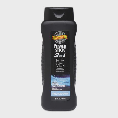 Sữa tắm, dầu gội và dầu xả toàn thân cho nam Power Stick Cool Blue 3 in 1 For Men (473ml)