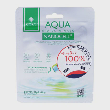 Mặt nạ da sinh học dưỡng ẩm 3 lớp Coko Nanocell (23g)