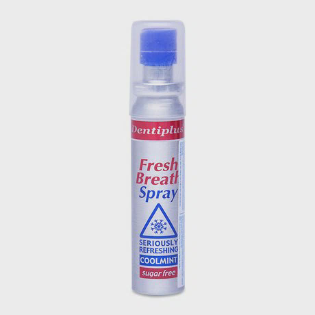 Xịt thơm miệng Dentiplus Fresh Breath Spray-Coolmint-Alcoholic (Chai 25ml)