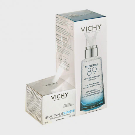 Tinh chất khoáng cô đặc Vichy Minéral 89 (50ml) + Tặng kèm mặt nạ ngủ Aqualia Thermal (15ml)