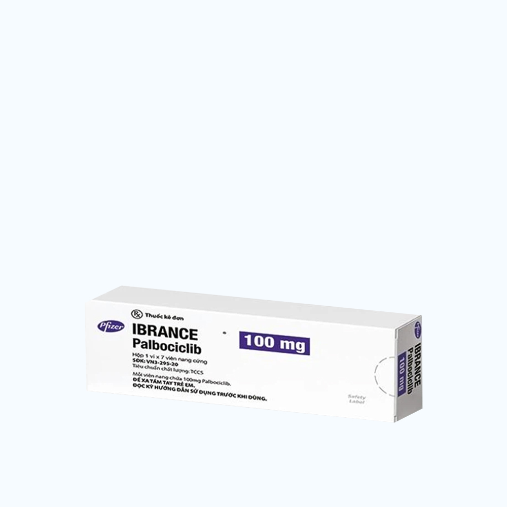 Ibrance 100mg CAP Pfizer (Hộp 1 vỉ x 7 viên)