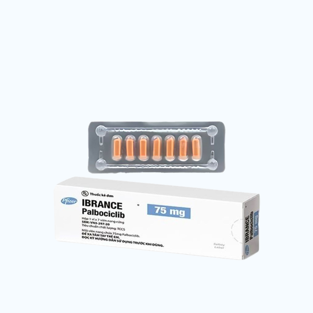 Ibrance 75mg CAP Pfizer (Hộp 1 vỉ x 7 viên)