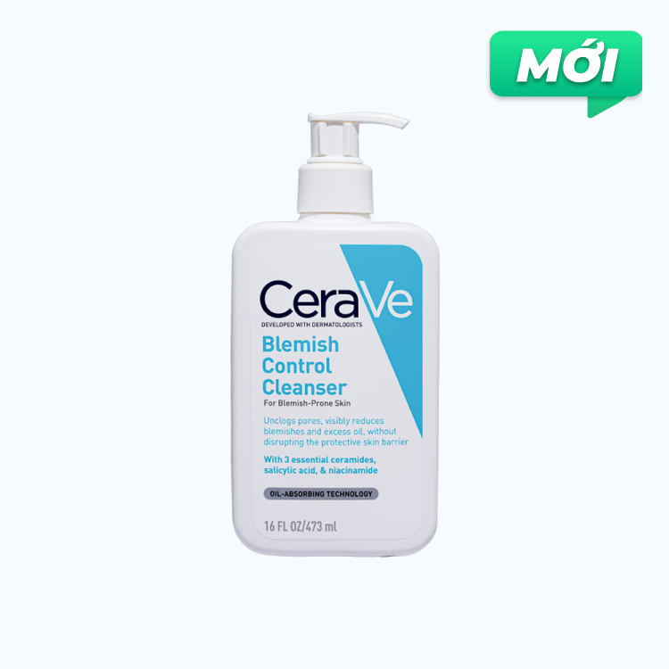 Cerave Blemish Control Cleanser Sua Rua Mat Cho Da Dau Mun 473ml/Chai