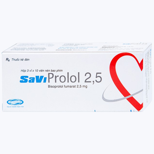 SaViProlol 2,5 (Hop x 30 Vien)