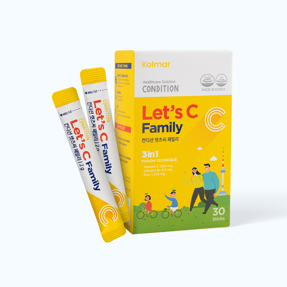 KOLMAR Let's C Family B.Sung Vitamin C Cho Gia Dinh (Hop 30 goi)