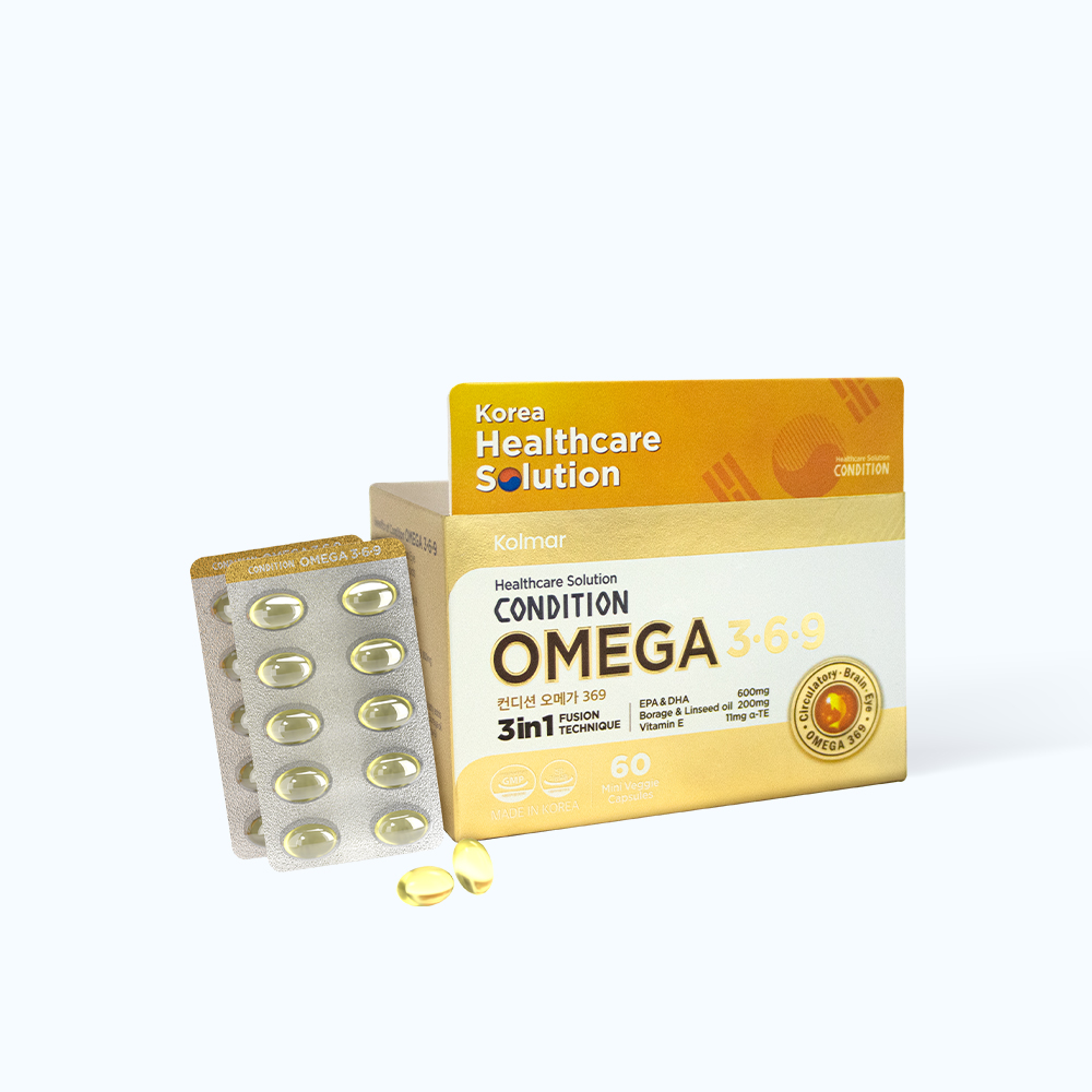 KOLMAR Condition Omega 369 Tot Cho Tim, Nao Va Mat (6 Vi x 10 Vien)