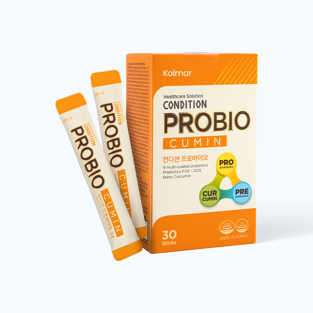 KOLMAR Condition Probio Cumin Ho Tro Tieu Hoa (Hop 30 goi)