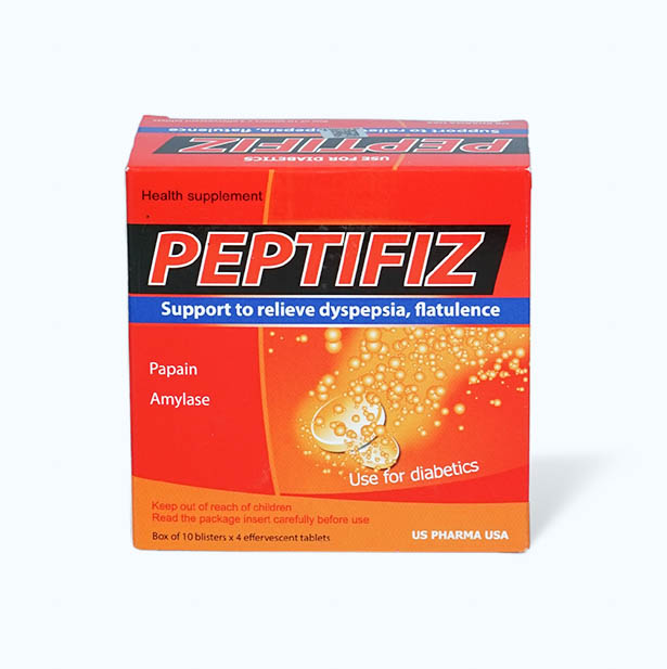 US PHARMA Peptifiz H.Tro Roi Loan Tieu Hoa (Hop 10Vi x 4Vien)