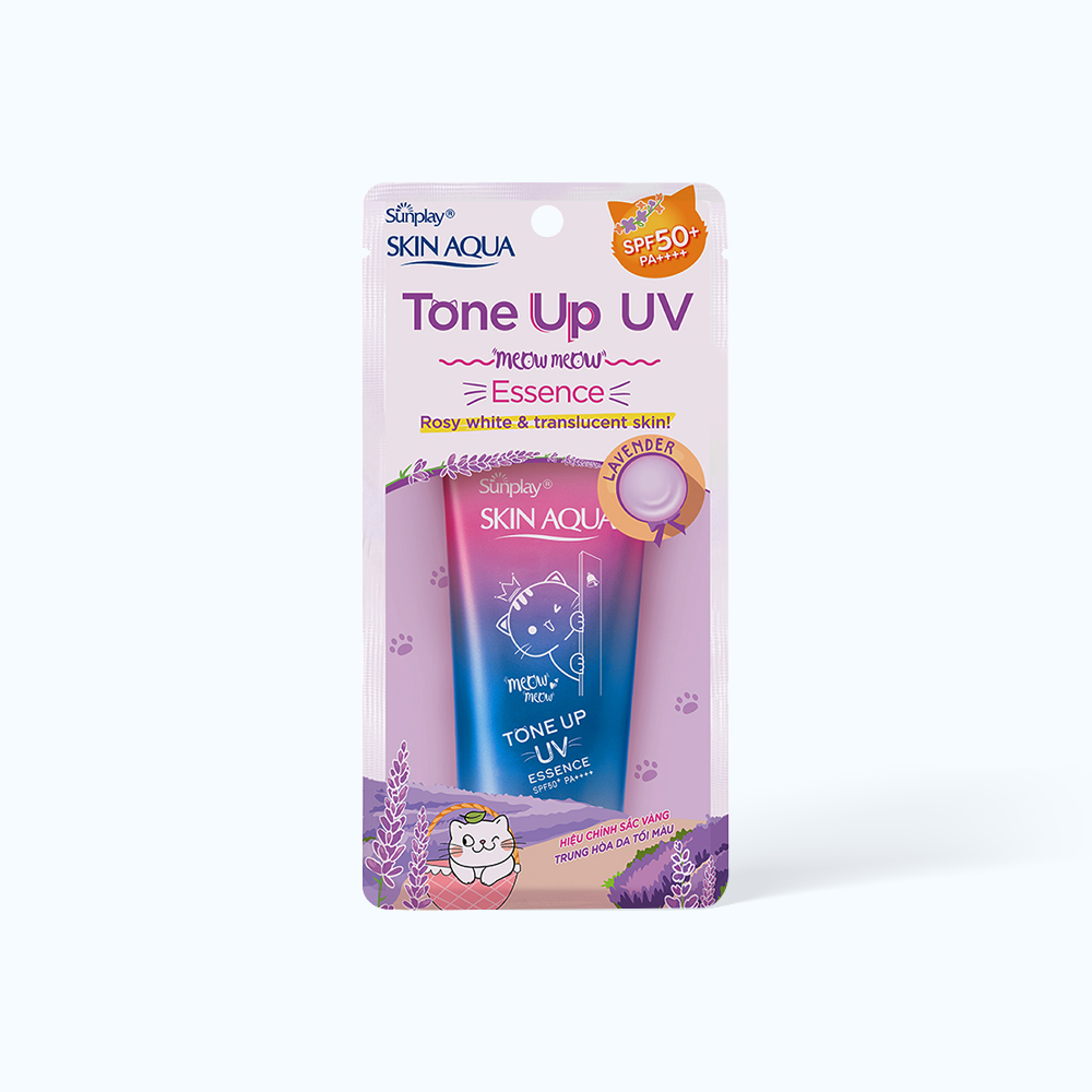 Sunplay Tinh Chat Chong Nang Lavender Hieu Chinh Da Mau Tim SPF50+ 50g/Tuyp