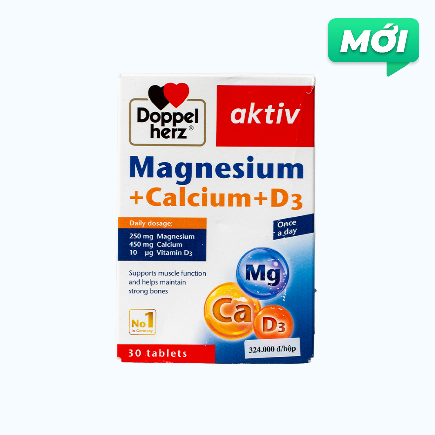 Doppelherz - Magnesium + Calcium + D3 TPBVSK (Hop 30 Vien)
