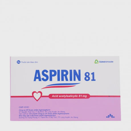 Aspirin 81mg (20vix10vien) Agimexpharm