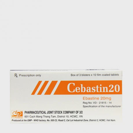Cebastin 20mg (3vi x 10Vien)
