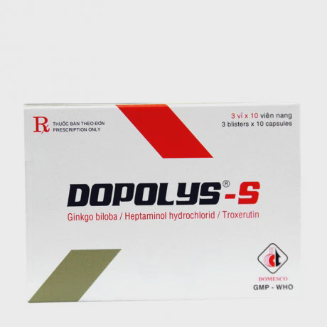 Viên nang Dopolys-S 14mg điều trị trĩ cấp, suy giãn tĩnh mạch (3 vỉ x 10 viên)