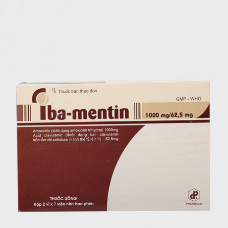 Iba-Mentin 1000/62,5mg (2Vi x 7Vien)