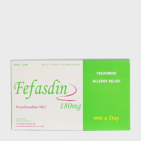 Fefasdin 180mg (1vi x 10vien)