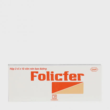 Folicfer (Hộp 3 vỉ x 10 viên)