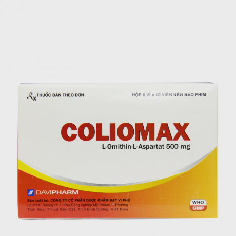 Coliomax 500mg (Hộp 6 vỉ x 10 viên)
