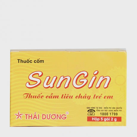 Thuốc cốm Sungin điều trị đầy bụng, khó tiêu, ỉa chảy cấp và mãn tính, kiết lỵ (5 gói x 2g)