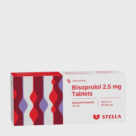 Bisoprolol Tablets 2,5mg (3vi x 10vien) Stella