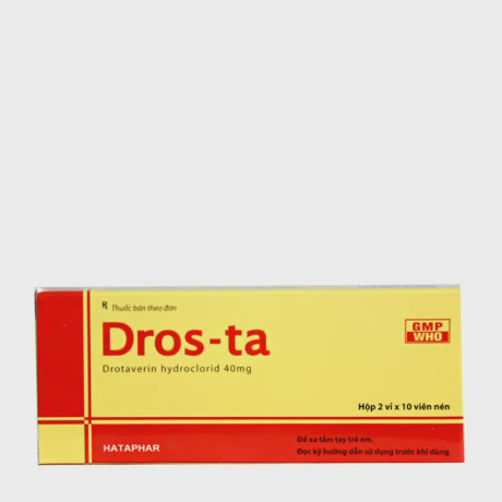Viên nén Drosta 40mg chống co thắt cơ trơn đường tiêu hóa (2 vỉ x 10 viên)