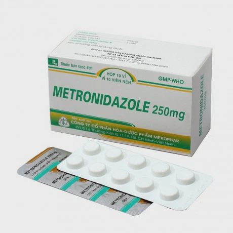 Viên nén Metronidazole 250mg Mekophar điều triị nhiễm khuẩn (10 vỉ x 10 viên)