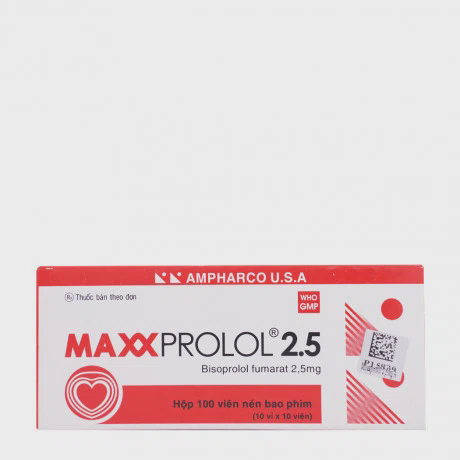 Maxxprolol 2,5mg Ampharco (10vi x 10vien)