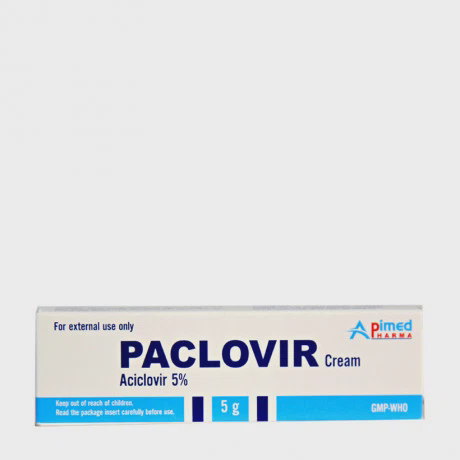 Thuốc dùng ngoài Paclovir 5g điều trị các trường hợp nhiễm virus herpes simplex trên da (tuýp 5g)