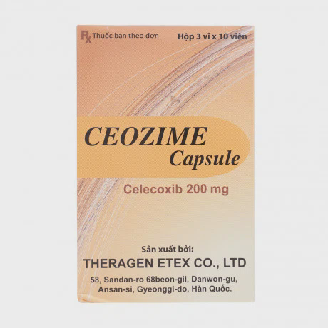 Viên nang Ceozime 200mg trị triệu chứng của thoái hóa khớp, viêm khớp dạng thấp (3 vỉ x 10 viên)