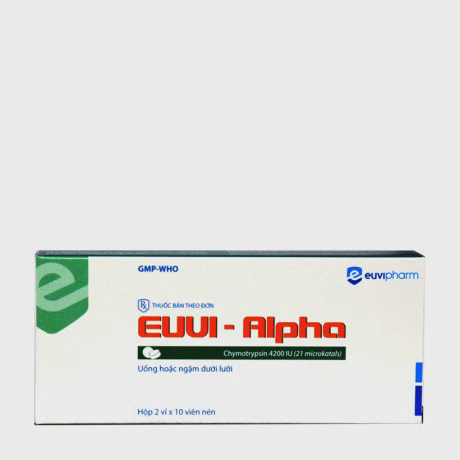 Alpha-Chymotrypsin (2vi x 10 vien) Euvipharm