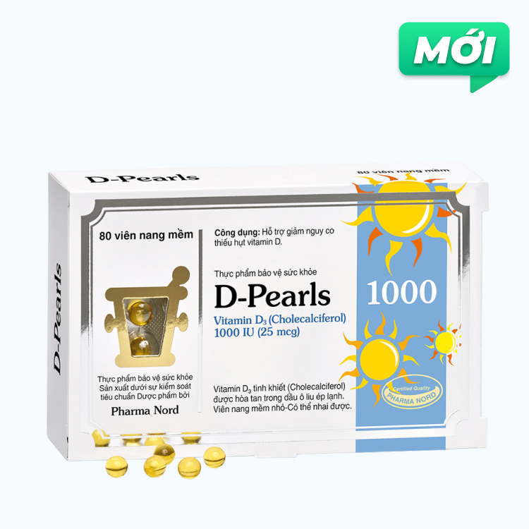 Pharma Nord D-Pearls Vitamin D3 (Hop 80 Vien)
