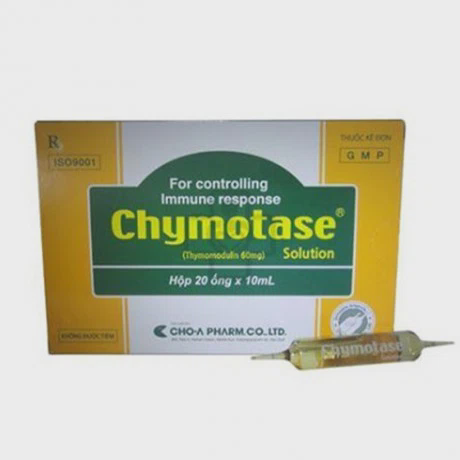 Dung dịch uống Chymotase Cho-A Pharm hỗ trợ điều trị viêm mũi, nhiễm khuẩn hô hấp (20 ống x 10ml)