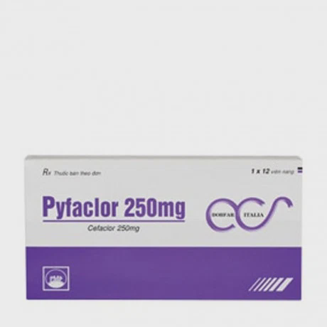 Viên nang cứng Pyfaclor 250 Pymepharco điều trị nhiễm khuẩn (hộp 12 viên)