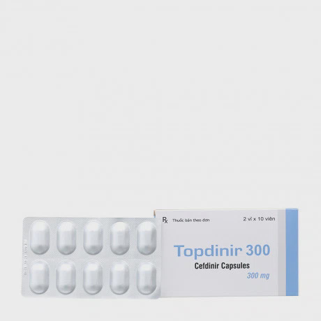 Viên nang Topdinir 300mg kháng sinh điều trị nhiễm khuẩn (2 vỉ x 10 viên)